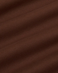 Cropped Tank Top in Fudgesicle Brown fabric detail close up