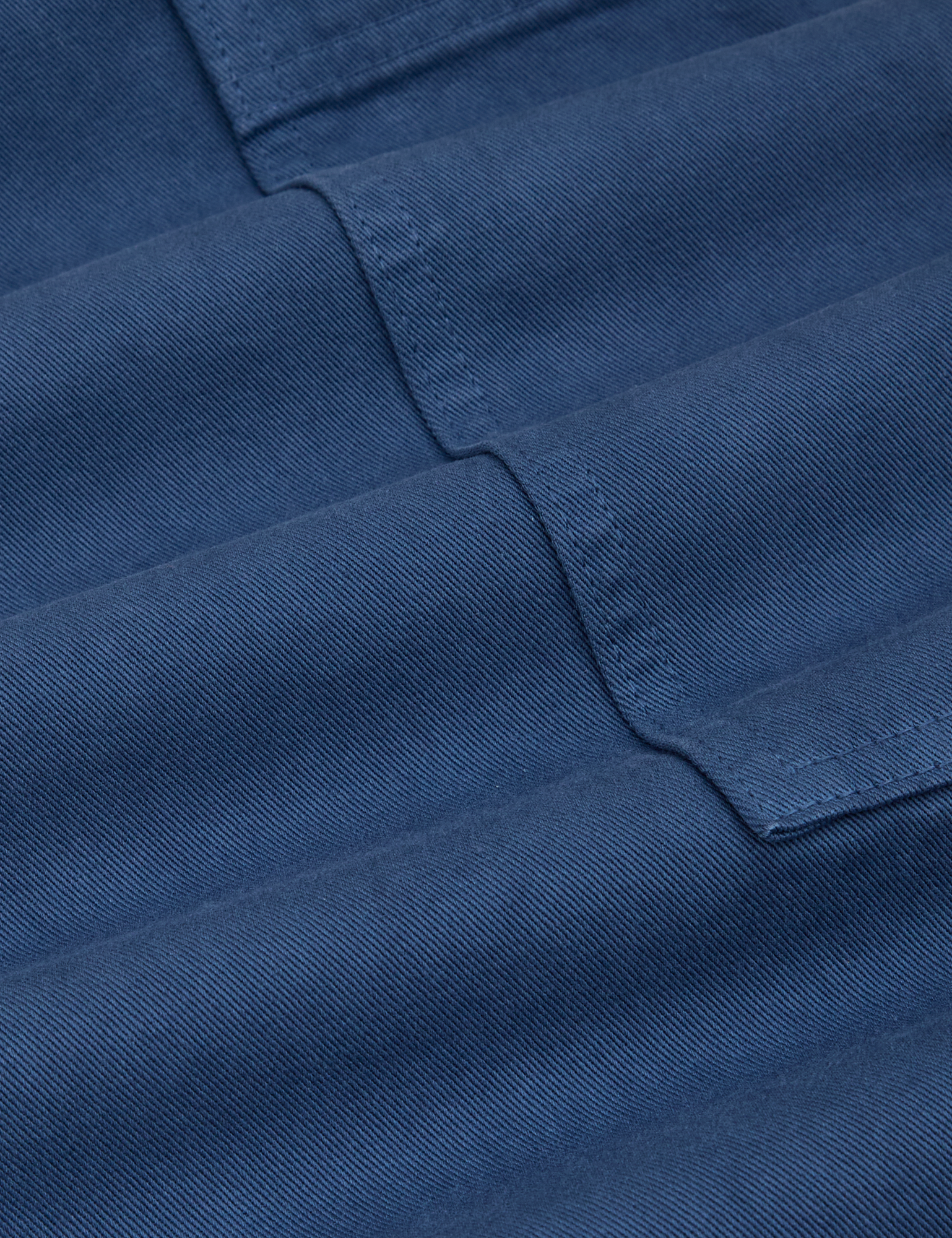 Drop Pocket Cargo Pants in French Blue fabric detail close up