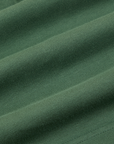 Easy Shorts in Dark Emerald Green fabric detail close up