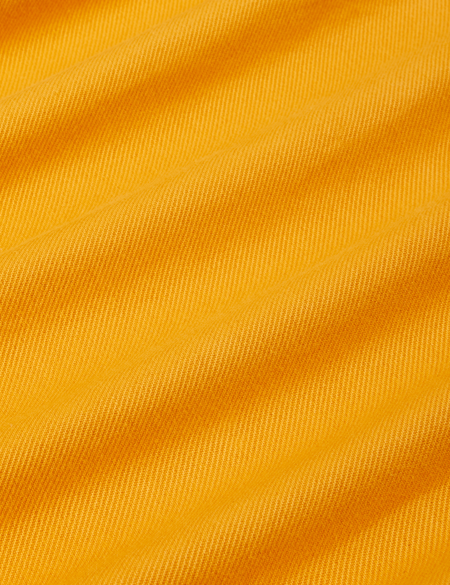 Flannel Overshirt in Mustard Yellow fabric detail close up