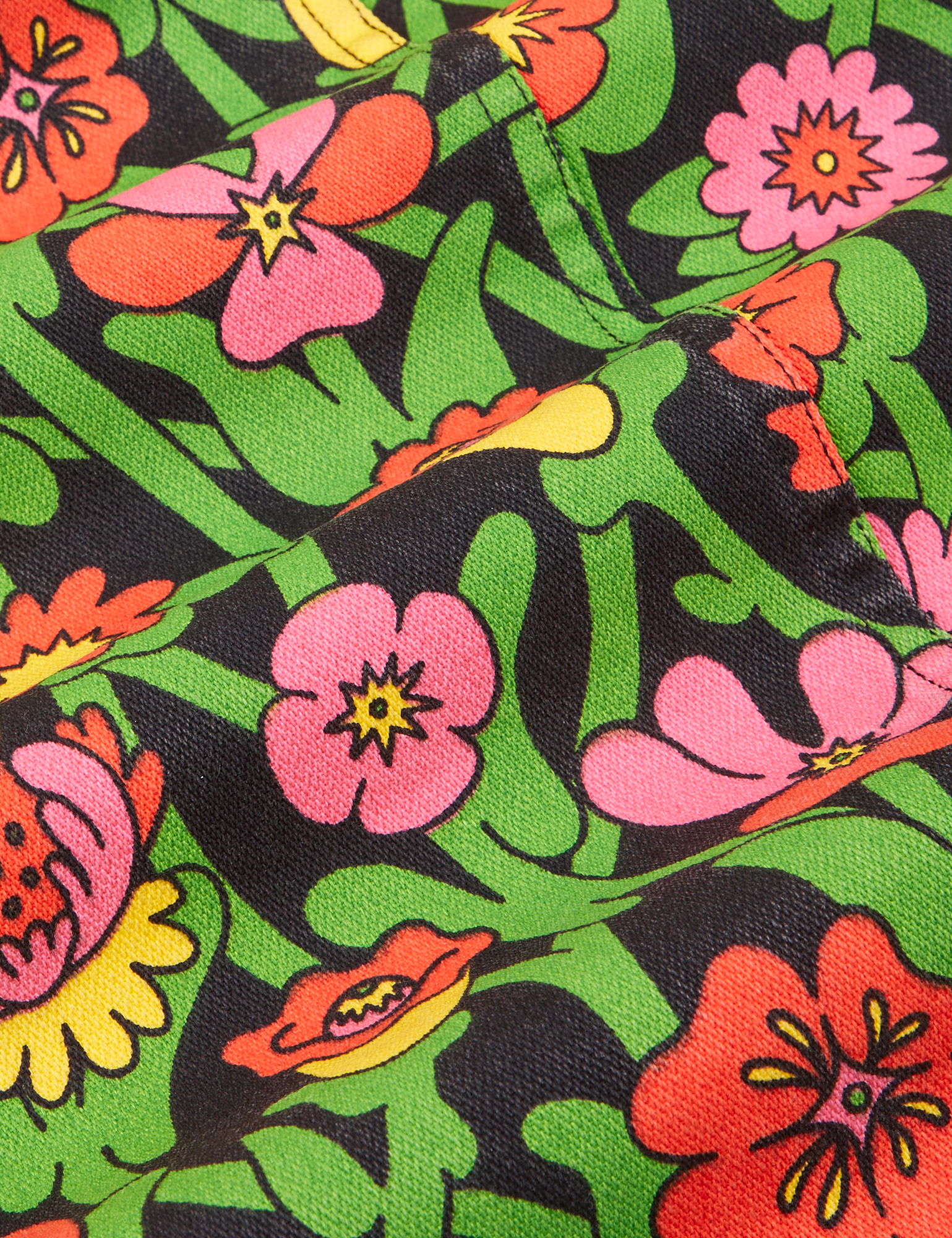 Flower Tangle Work Jacket fabric detail close up