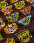 Halloween Masks Pantry Button-Up fabric detail close up
