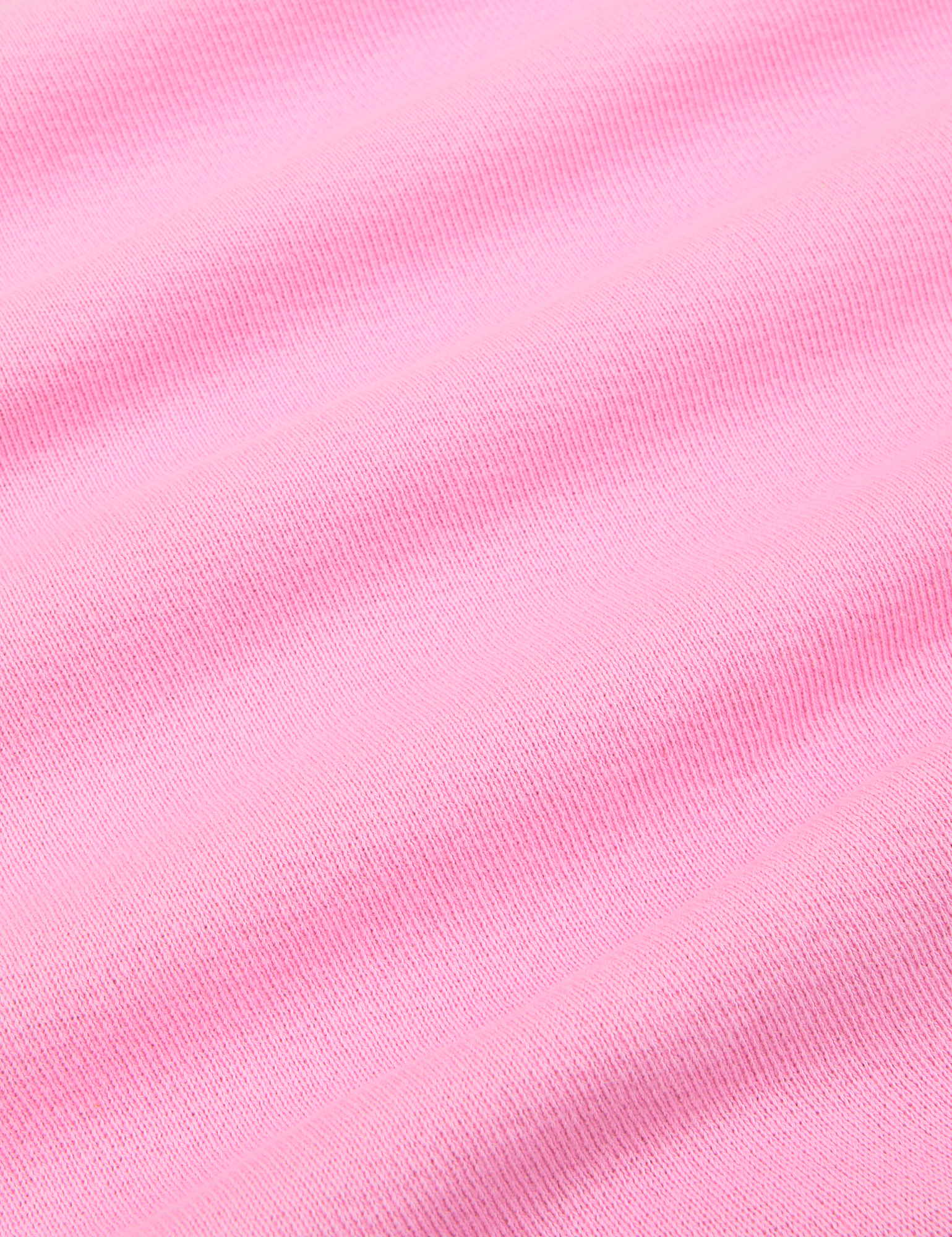 Heavyweight Crew in Bubblegum Pink fabric detail close up