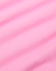 Heavyweight Crew in Bubblegum Pink fabric detail close up