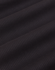 Heritage Short Sleeve Jumpsuit in Basic Black fabric detail close up