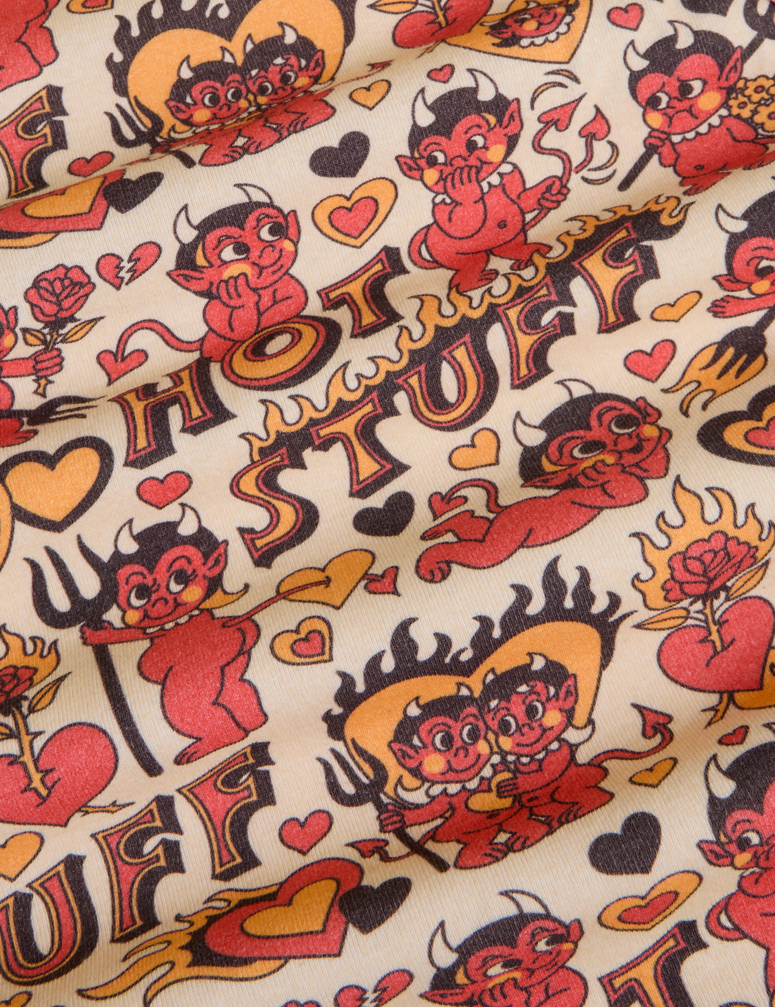 Cropped Tank Top - Hot Stuff Print *FINAL SALE* – BIG BUD PRESS