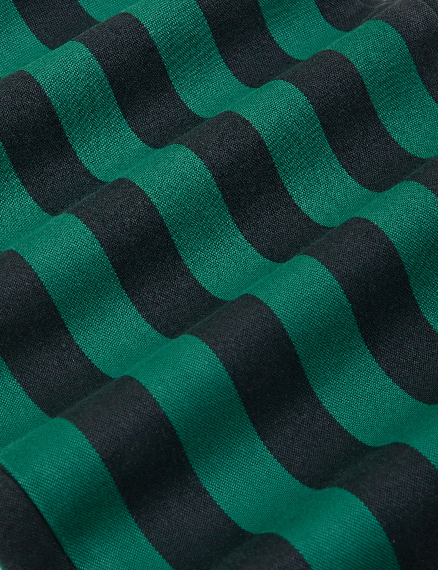 Black Stripe Work Pants in Hunter fabric close up detail