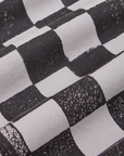 Checkerboard Work Pants in Black/White fabric detail close up