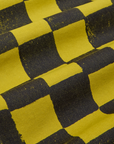 Checkerboard Work Pants in Yellow/Black fabric detail close up