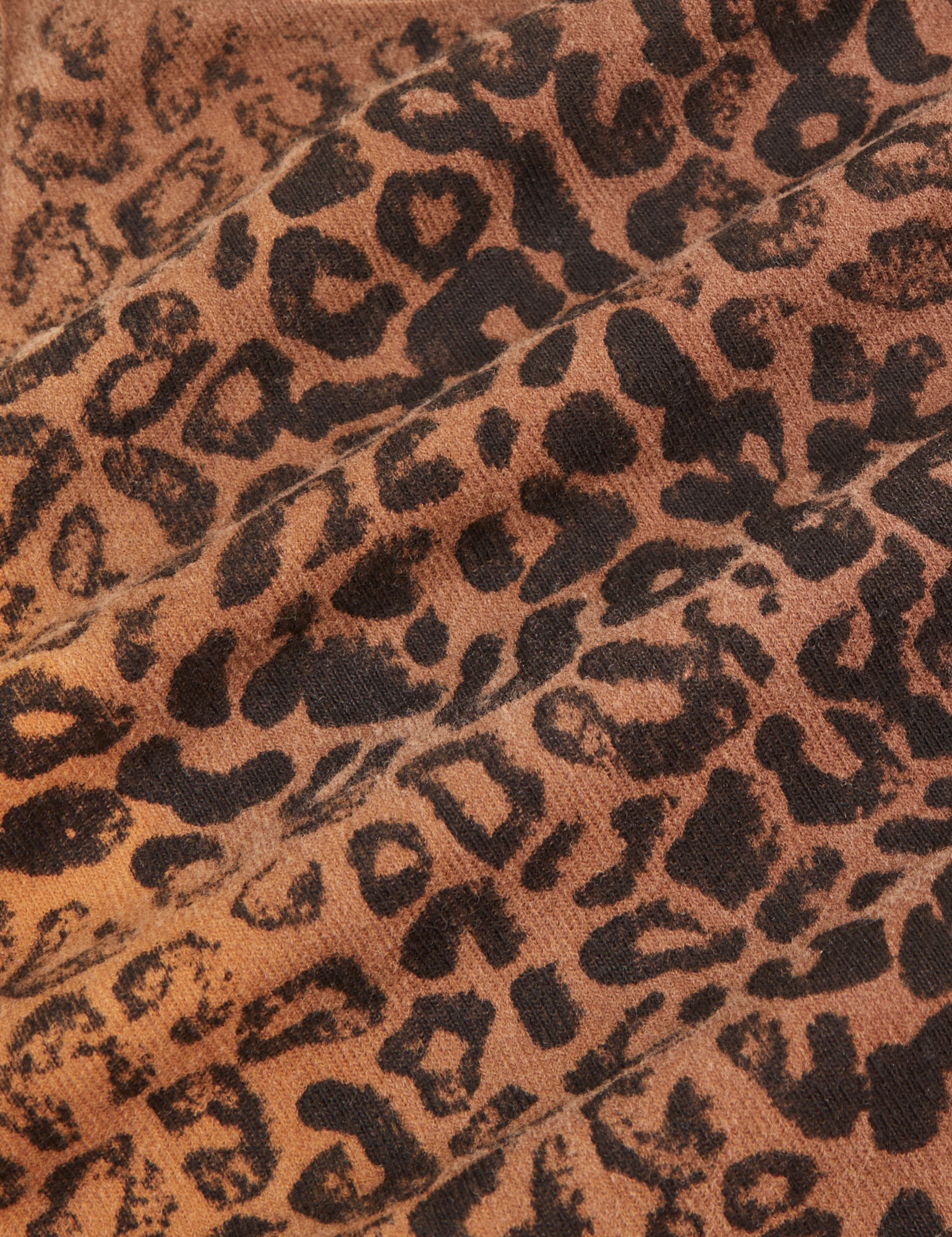  Leopard Print Halter Top fabric detail close up
