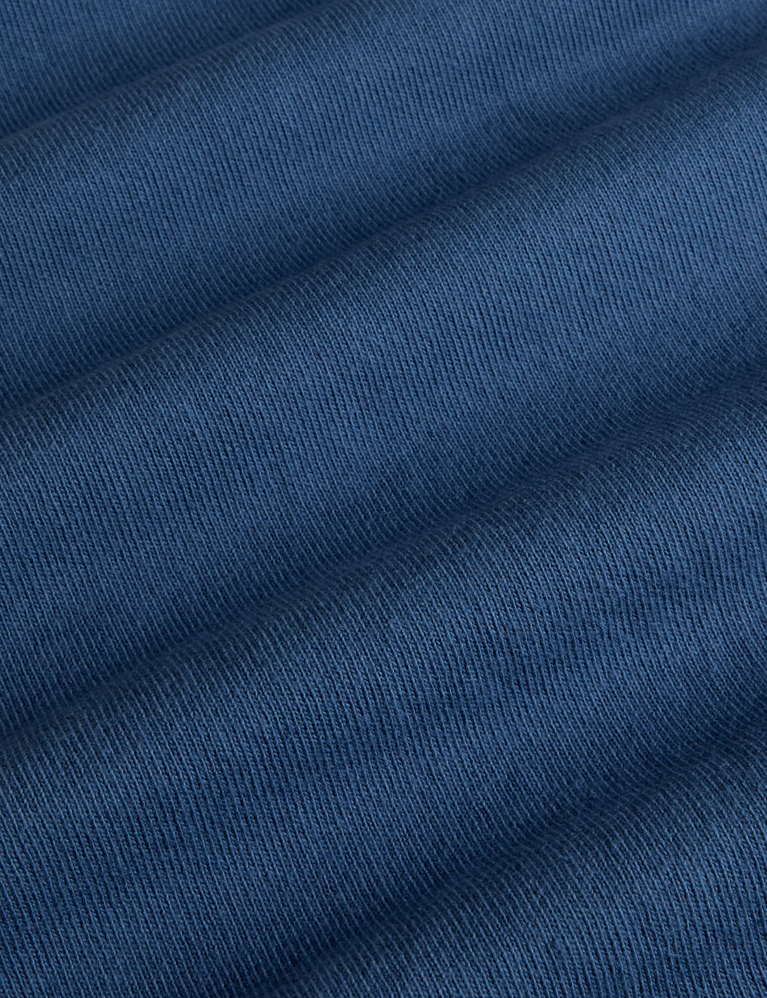 Long Sleeve Burly Tee in French Blue fabric detail close up