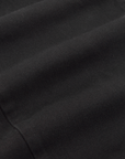 Petite Short Sleeve Jumpsuit in Basic Black fabric detail close up