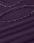 Fabric close up of the Nebula Purple Long Sleeve Porthole Tee