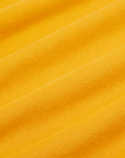 Heavyweight Crew in Mustard Yellow fabric detail close up
