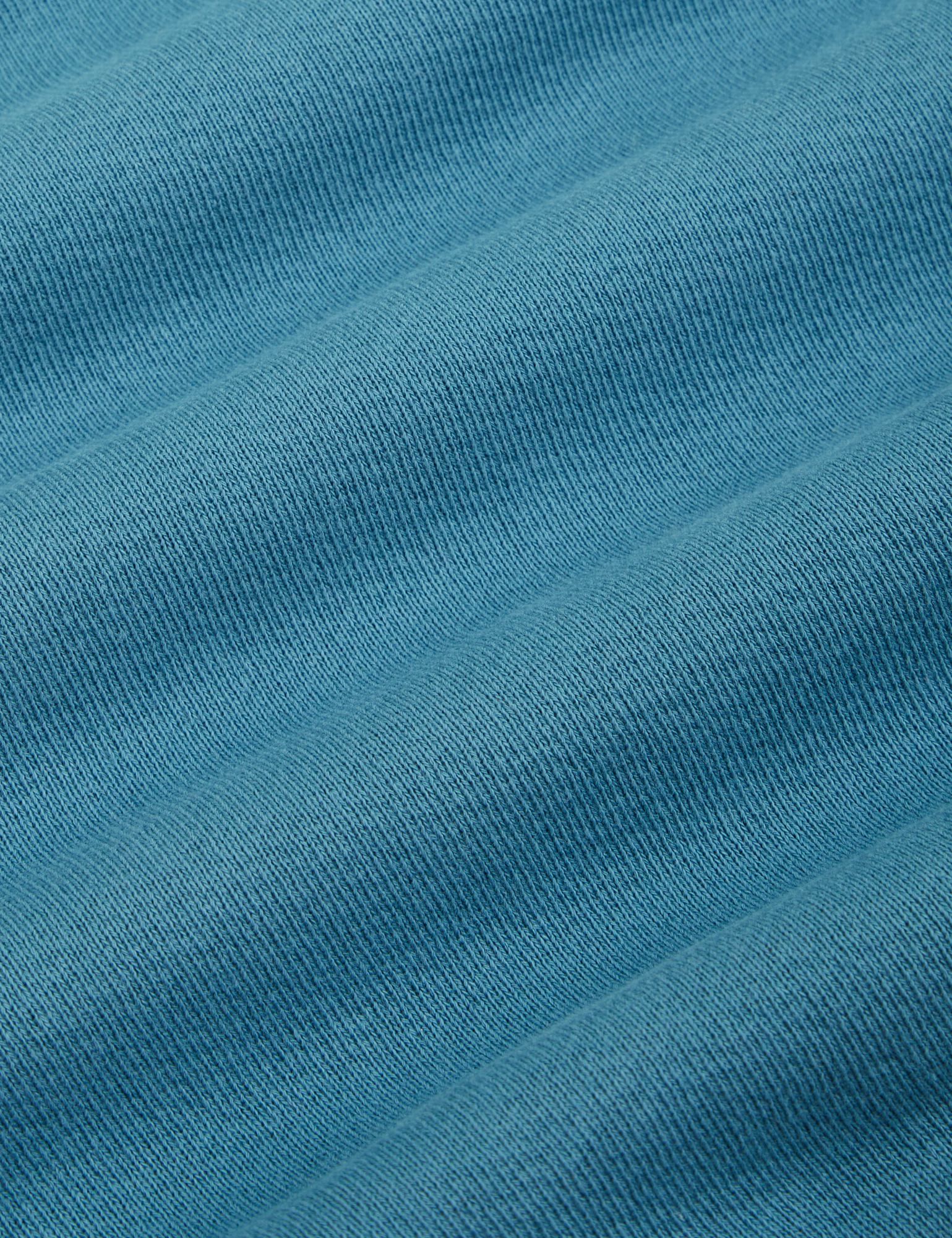 Heavyweight Crew in Marine Blue fabric detail close up