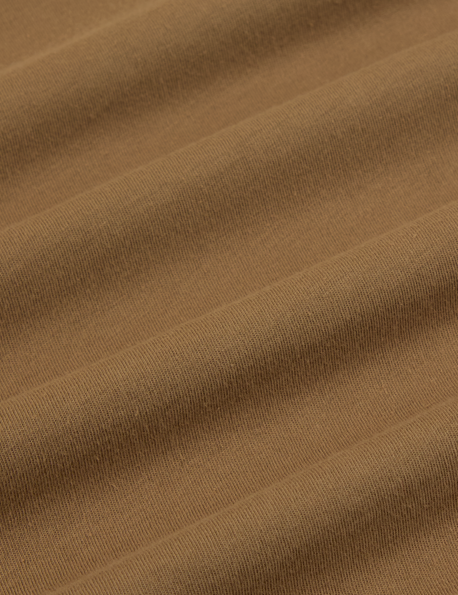Mismatched Tee in Tan & Brown fabric detail close up