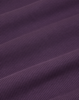 Long Sleeve V-Neck Tee in Nebula Purple fabric detail close up