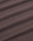 Oversize Overshirt in Espresso Brown fabric detail close up