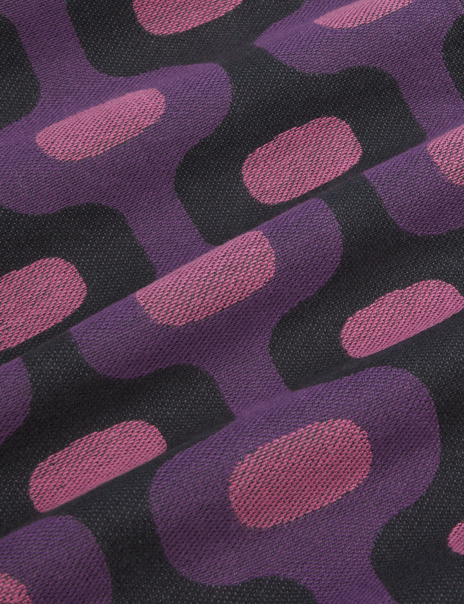  Purple Tile Jacquard Work Jacket fabric detail close up