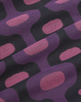  Purple Tile Jacquard Work Jacket fabric detail close up