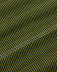 Railroad Carpenter Jeans in Summer Olive fabric detail close up