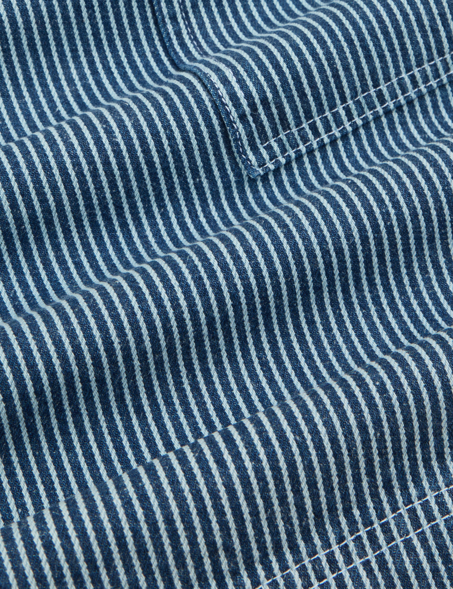 Railroad Carpenter Shorts in Baby Blue fabric detail close up