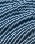 Railroad Carpenter Shorts in Baby Blue fabric detail close up