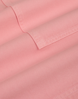 Longline Work Shorts in Baby Pink fabric detail close up