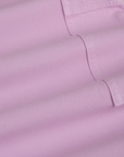 Drop Pocket Cargo Pants in Lilac Purple fabric detail close up