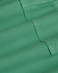 Drop Pocket Cargo Pants in Seafoam Green fabric detail close up