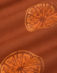 Paintstamped Work Pants in Orange close up of orange slices