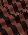 Longline Work Shorts in Fudgesicle Brown fabric detail close up