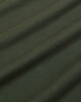 Organic Vintage Tee in Swamp Green fabric detail close up