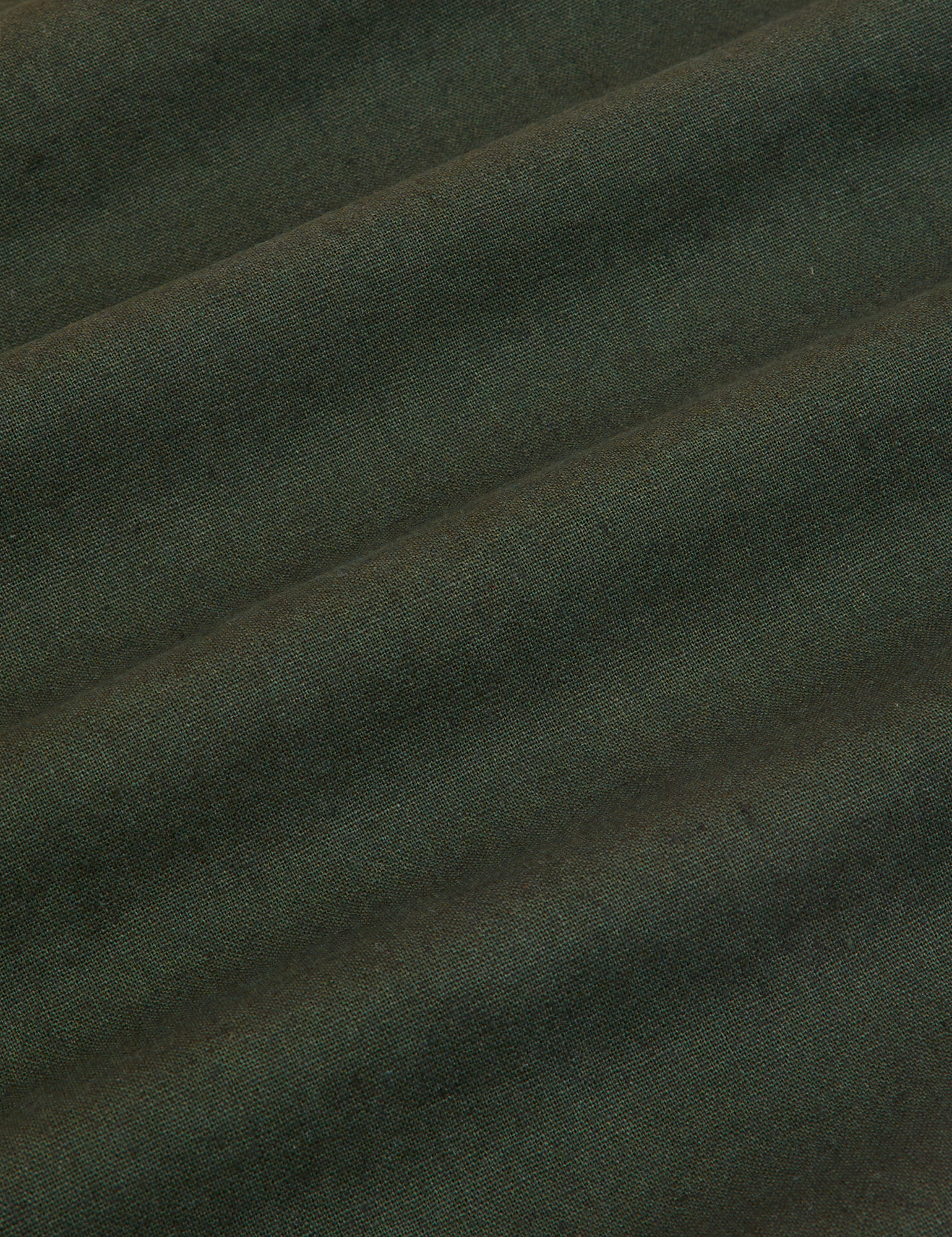 Pantry Button-Up in Swamp Green fabric detail close up