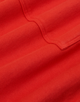 Sweat Shorts in Mustang Red fabric detail close up