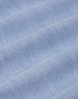 Indigo Wide Leg Trousers in Light Wash fabric detail close up