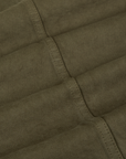 Denim Work Jacket in Surplus Green fabric detail close up
