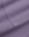 Classic Work Shorts in Faded Grape fabric detail close up