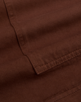 Classic Work Shorts in Fudgesicle Brown fabric detail close up