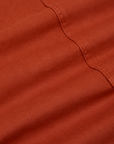 Classic Work Shorts in Paprika fabric detail close up