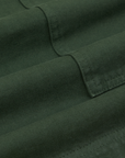 Classic Work Shorts in Swamp Green fabric detail close up