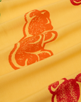 Gummy Bear Pantry Button-Up close up of paintstamped gummy bears