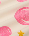 Paintstamped Work Pants in Bubblegum close up