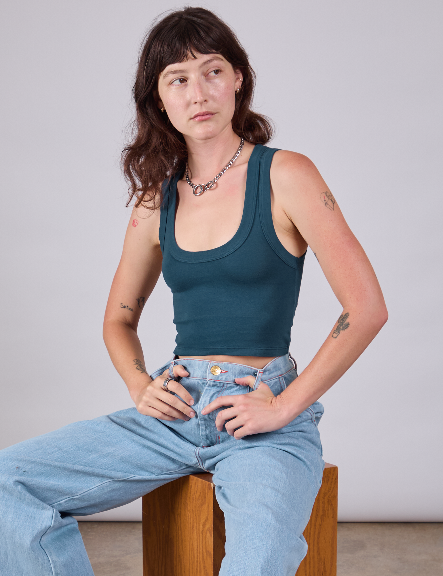 Cropped Tank Top - Lagoon – BIG BUD PRESS