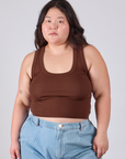 Cropped Tank Top in Fudgesicle Brown on Ashley