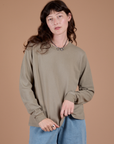 Long Sleeve Burly Tee - Khaki Grey