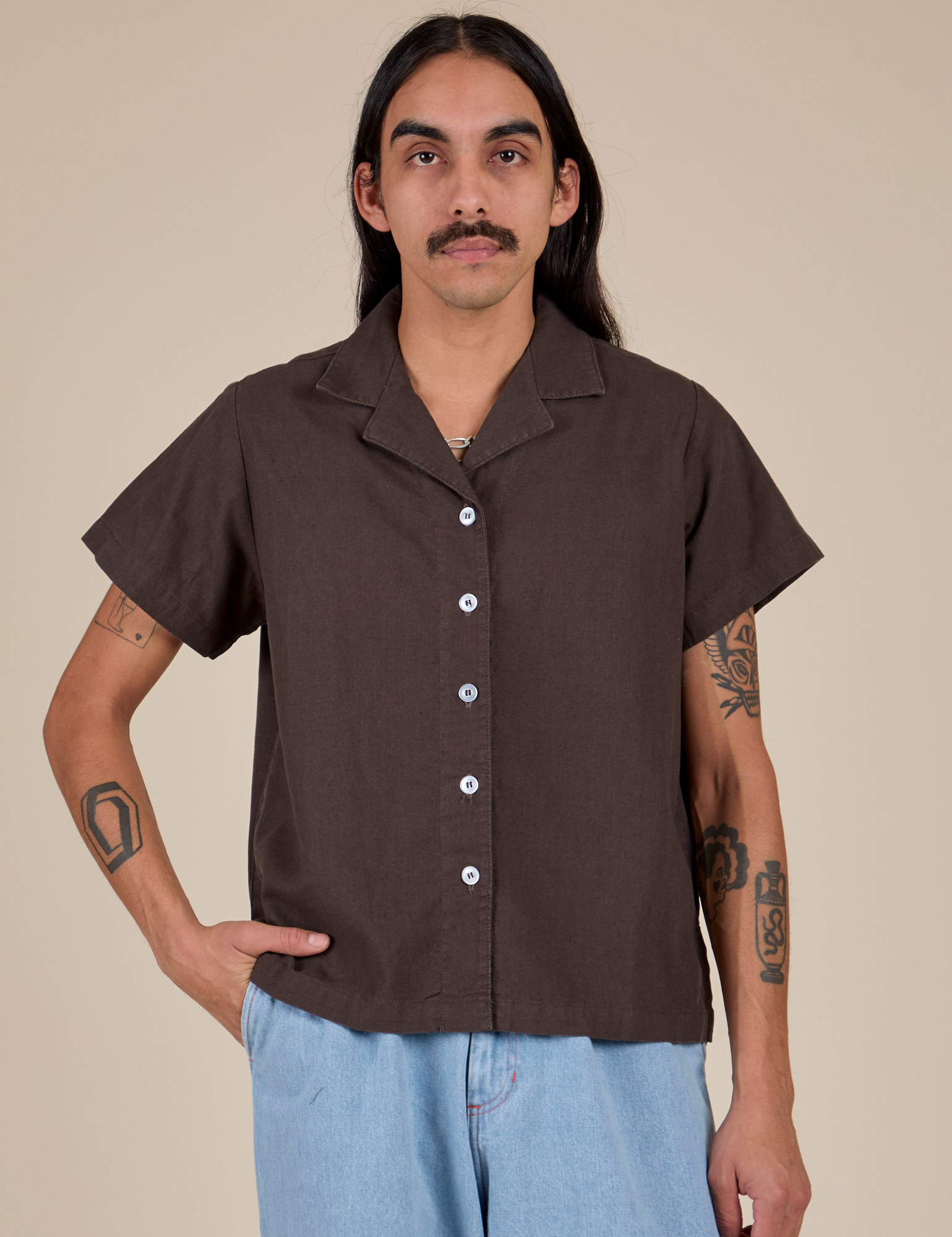 Pantry Button-Up - Espresso Brown – BIG BUD PRESS