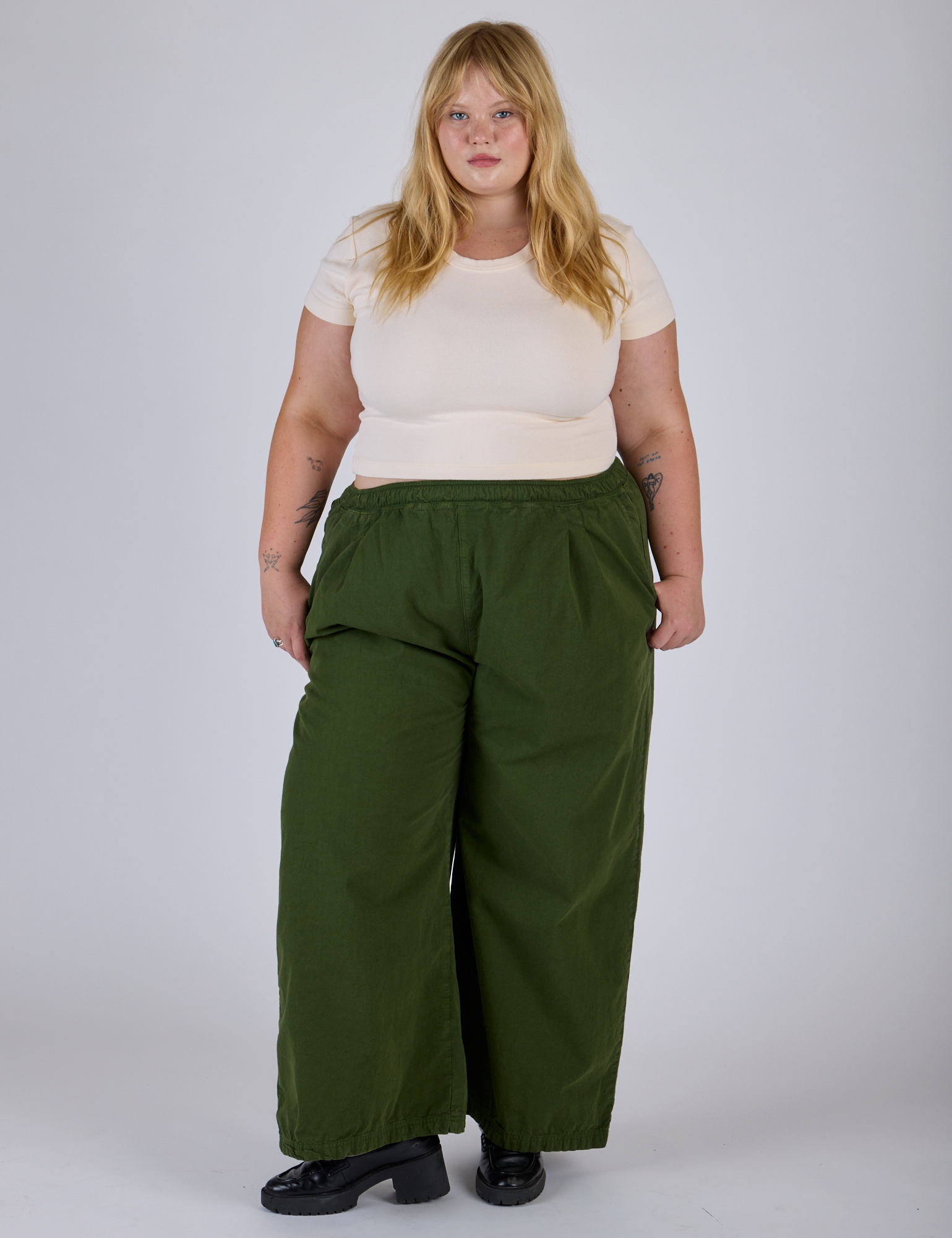 Pleated Pull-On Pants - Evergreen – BIG BUD PRESS