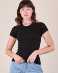 Baby Tee in Vintage Basic Black on Alex