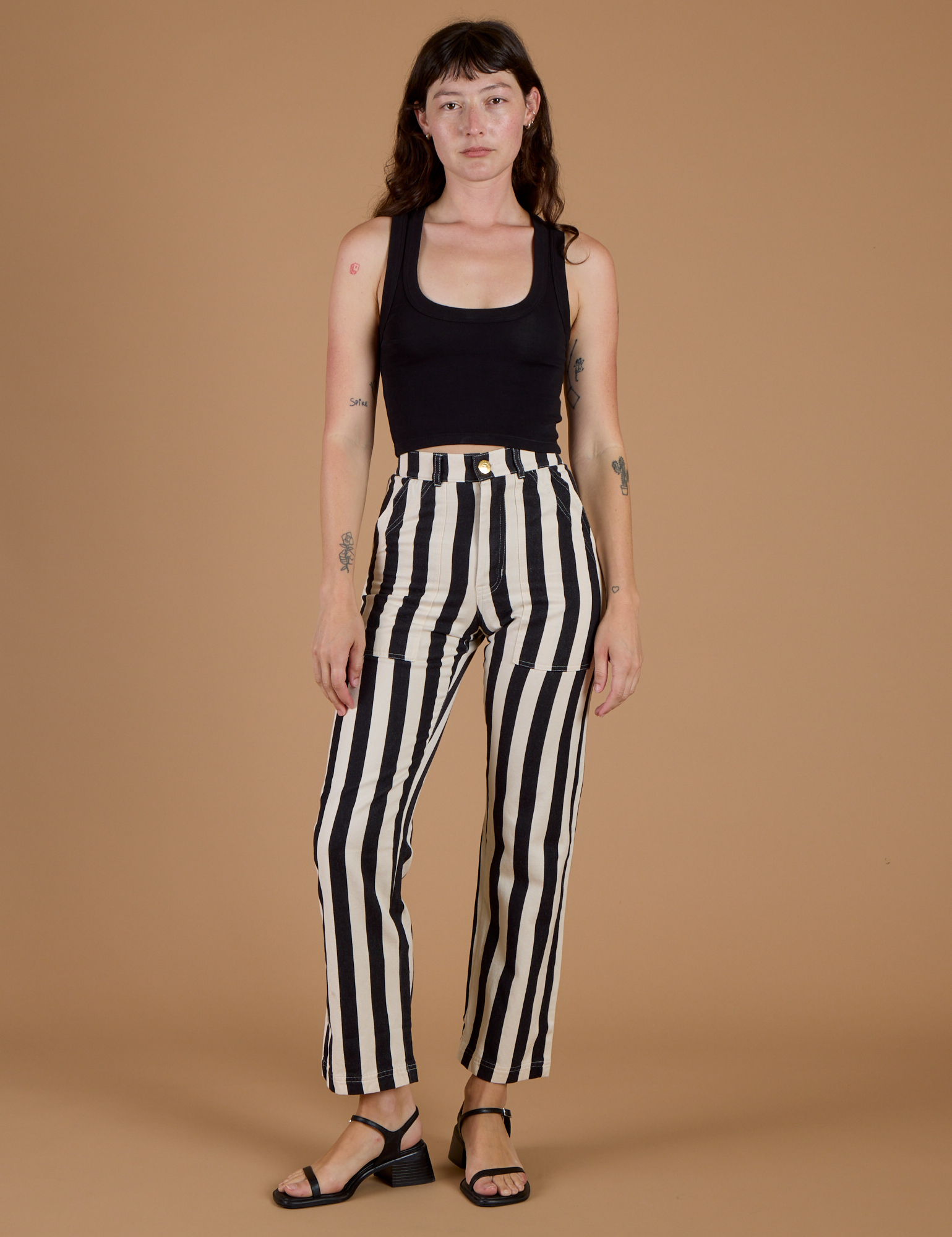 Black Stripe Work Pants - Natural – BIG BUD PRESS
